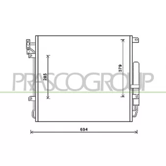 Condenseur, climatisation PRASCO LR864C001