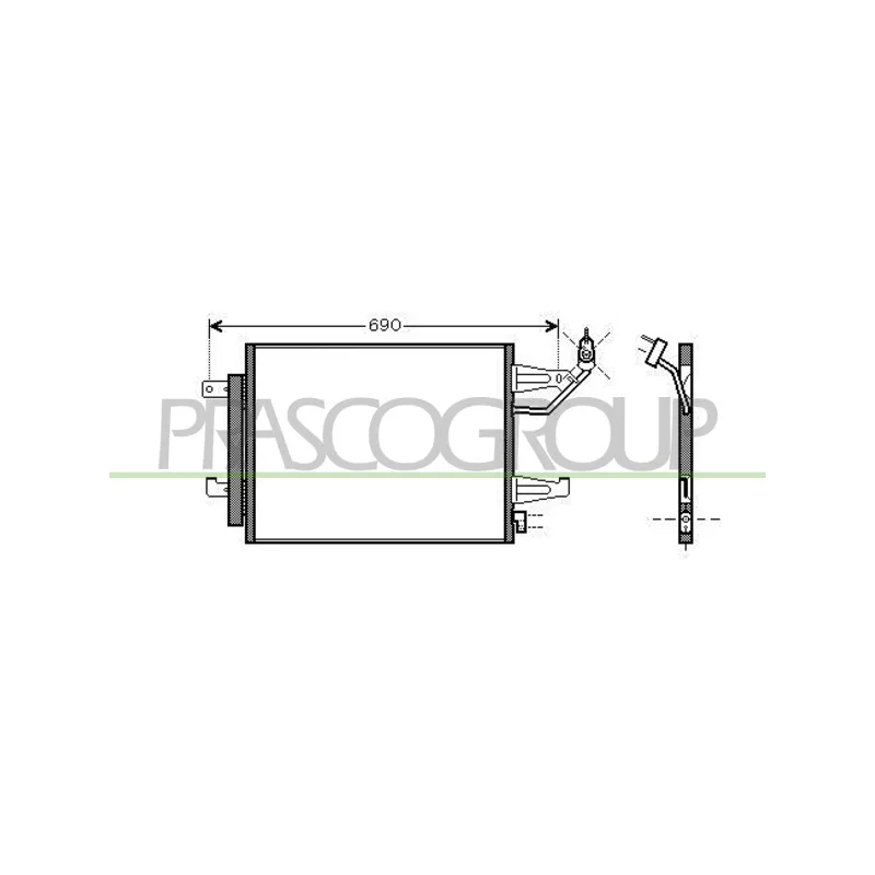 Condenseur, climatisation PRASCO MB324C002