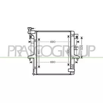 Radiateur, refroidissement du moteur PRASCO MB821R001