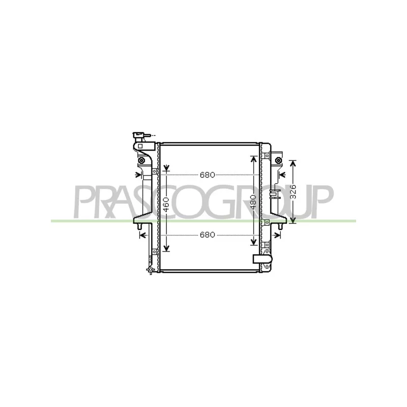 Radiateur, refroidissement du moteur PRASCO MB821R001