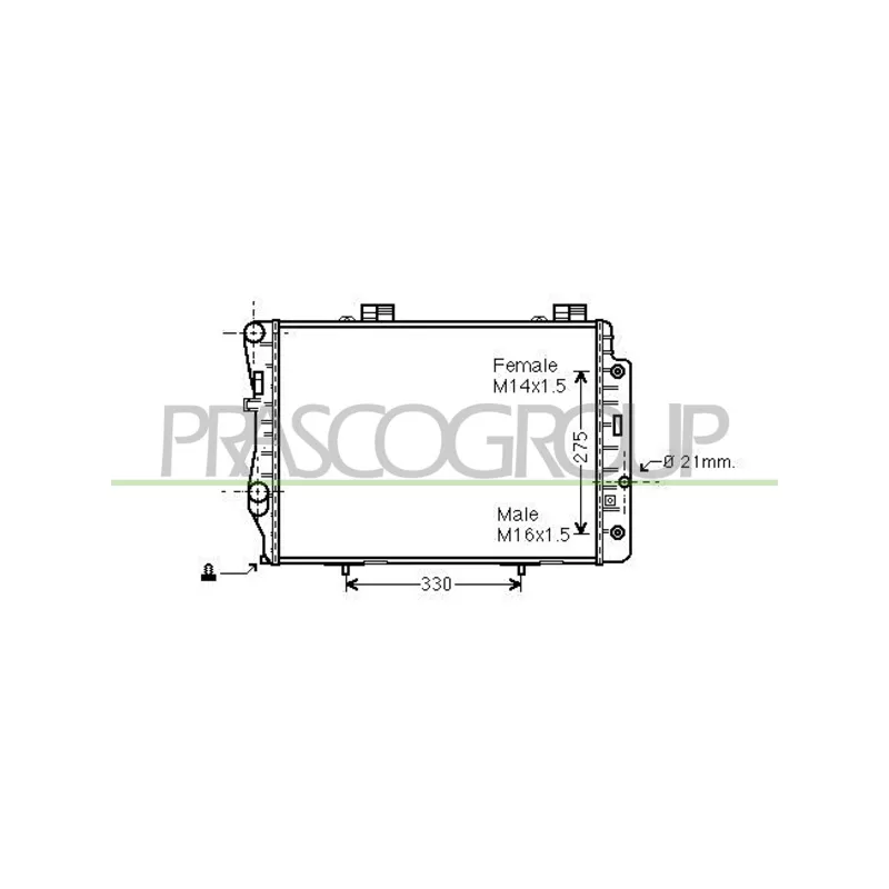 Radiateur, refroidissement du moteur PRASCO ME025R006
