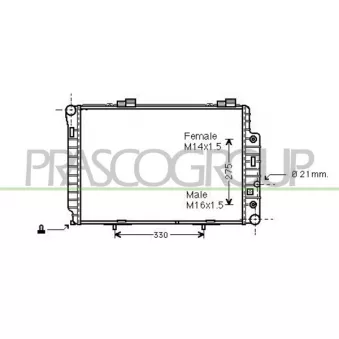Radiateur, refroidissement du moteur PRASCO ME025R007