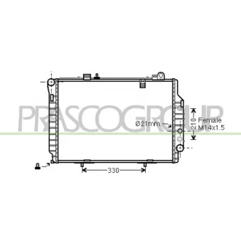 Radiateur, refroidissement du moteur PRASCO ME025R008
