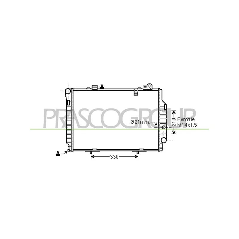Radiateur, refroidissement du moteur PRASCO ME025R008