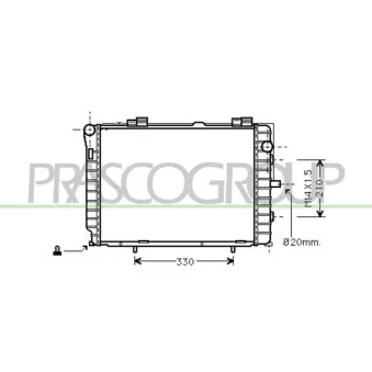 Radiateur, refroidissement du moteur PRASCO ME025R010