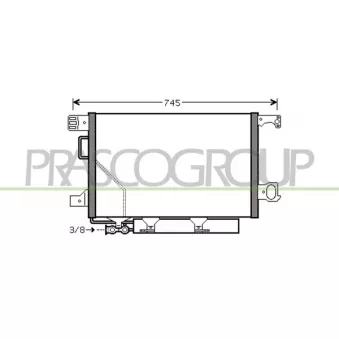 Condenseur, climatisation PRASCO ME026C004