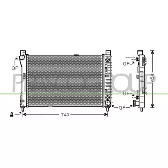 Radiateur, refroidissement du moteur PRASCO ME026R001