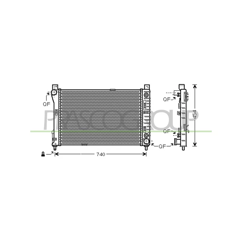 Radiateur, refroidissement du moteur PRASCO ME026R001