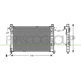 Radiateur, refroidissement du moteur PRASCO ME027R003