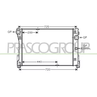 Radiateur, refroidissement du moteur PRASCO ME029R002