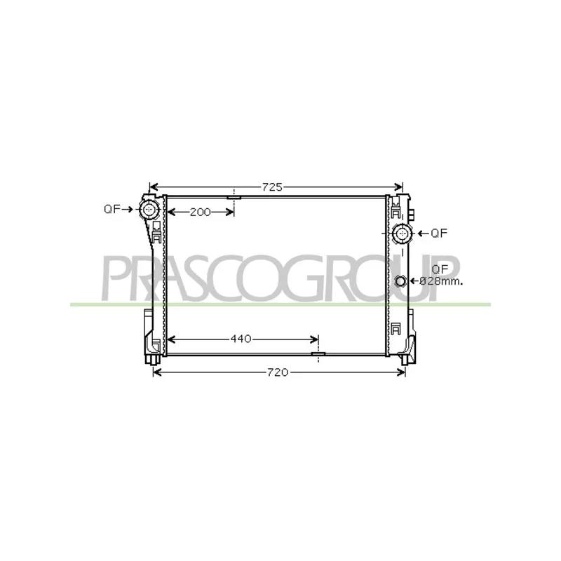 Radiateur, refroidissement du moteur PRASCO ME029R002