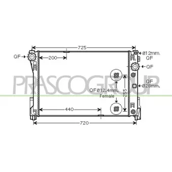 Radiateur, refroidissement du moteur PRASCO ME029R004