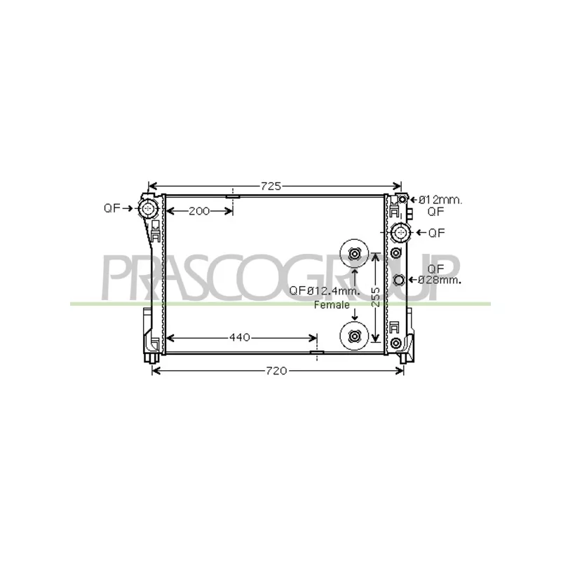 Radiateur, refroidissement du moteur PRASCO ME029R004