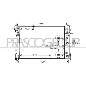 Radiateur, refroidissement du moteur PRASCO ME029R005