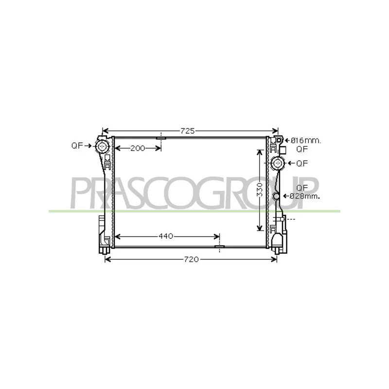 Radiateur, refroidissement du moteur PRASCO ME029R006