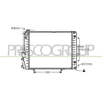 Radiateur, refroidissement du moteur PRASCO ME031R006
