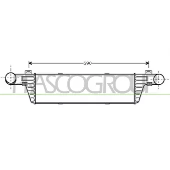 Intercooler, échangeur PRASCO ME035N001