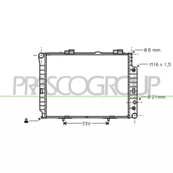 Radiateur, refroidissement du moteur PRASCO ME035R011