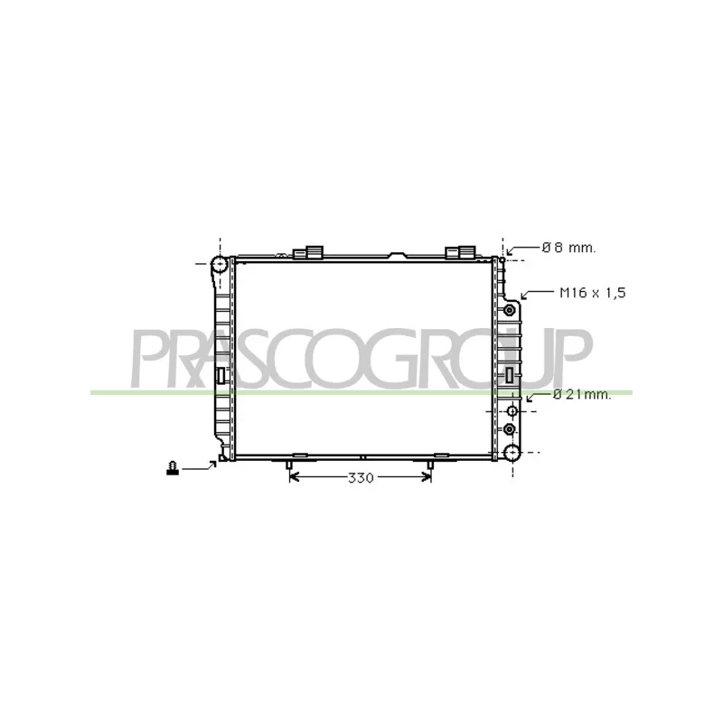 Radiateur, refroidissement du moteur PRASCO ME035R011