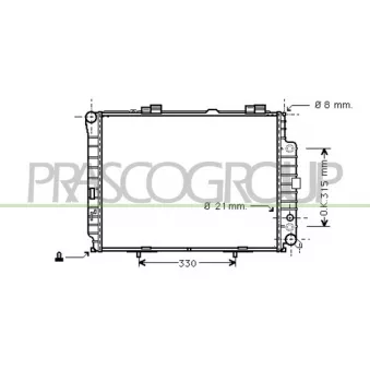 Radiateur, refroidissement du moteur PRASCO ME035R013
