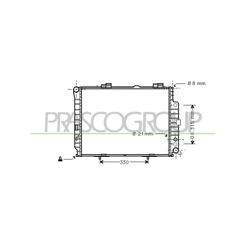 Radiateur, refroidissement du moteur PRASCO ME035R013
