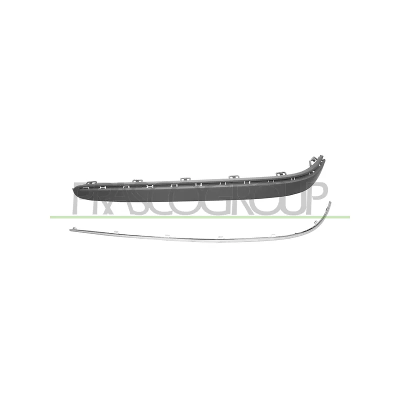 Baguette et bande protectrice, pare-chocs arrière gauche PRASCO ME0391258