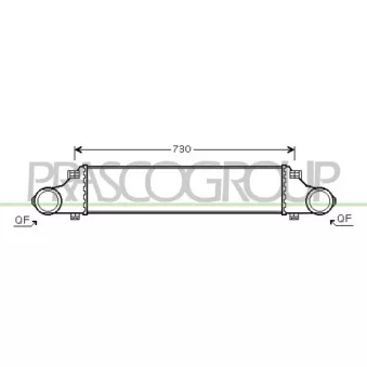 Intercooler, échangeur PRASCO ME039N002