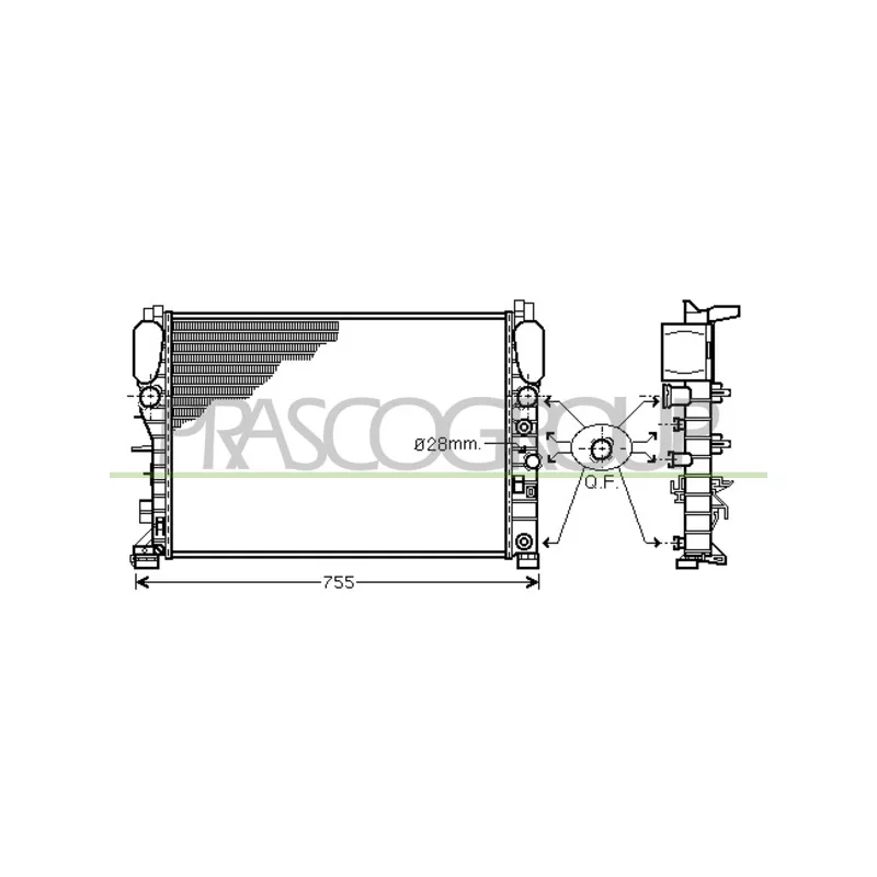 Radiateur, refroidissement du moteur PRASCO ME039R001