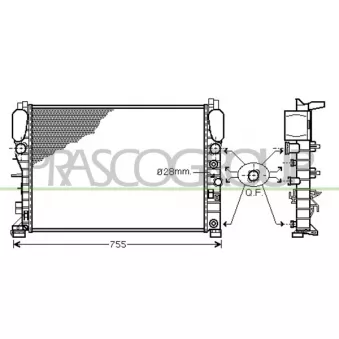 Radiateur, refroidissement du moteur PRASCO ME039R002
