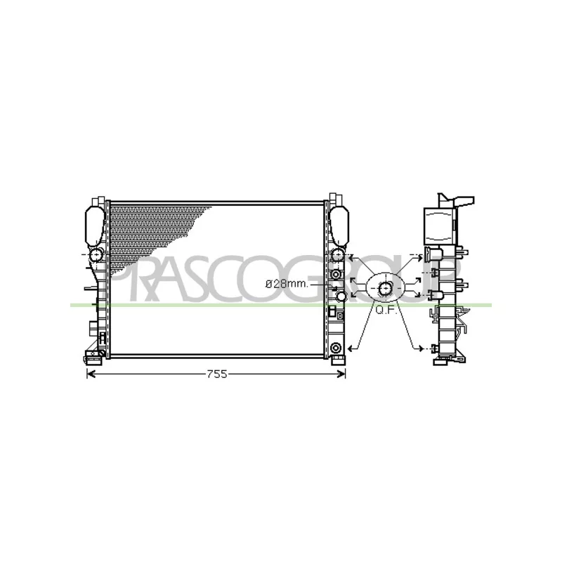 Radiateur, refroidissement du moteur PRASCO ME039R002