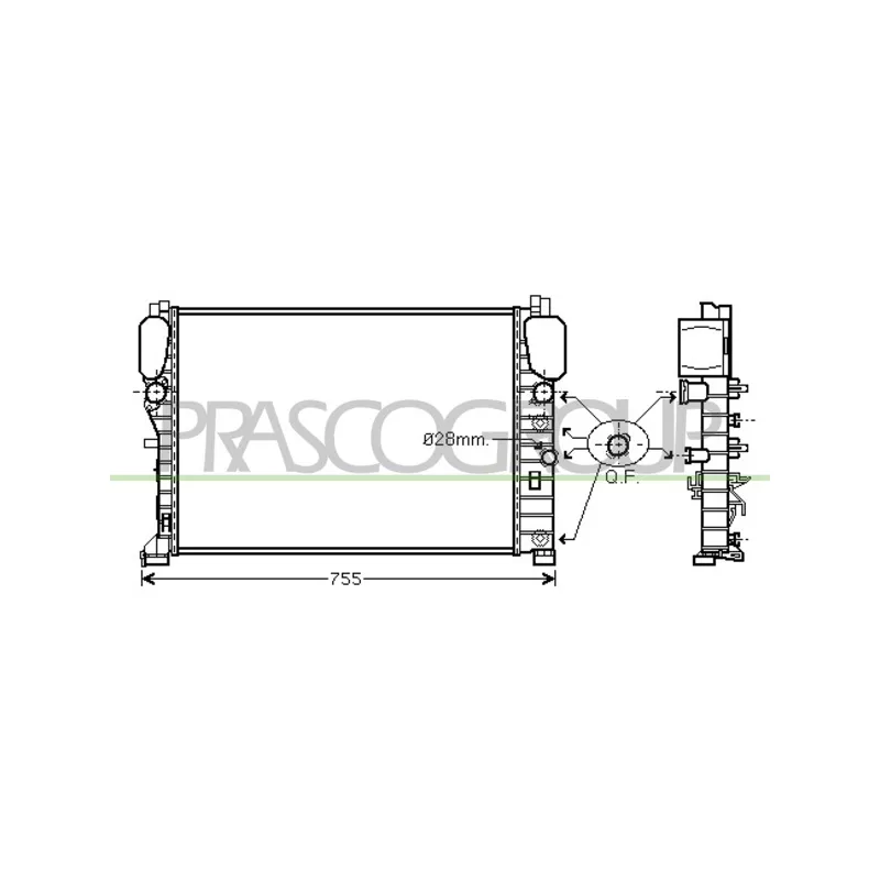 Radiateur, refroidissement du moteur PRASCO ME039R004