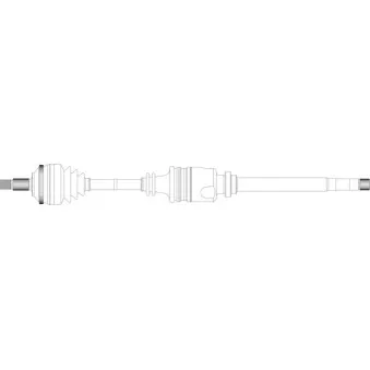 Arbre de transmission avant droit GENERAL RICAMBI FI3221