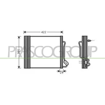 Condenseur, climatisation PRASCO ME302C001