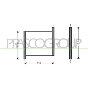 Radiateur, refroidissement du moteur PRASCO ME302R001