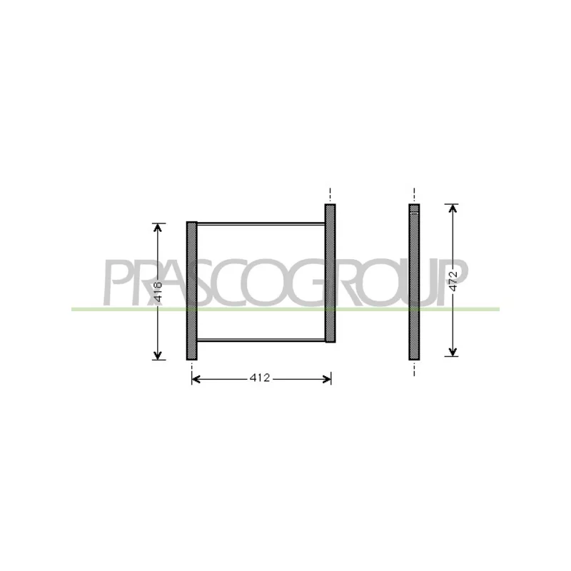 Radiateur, refroidissement du moteur PRASCO ME302R001