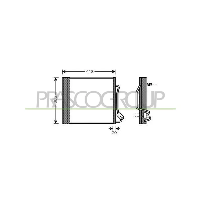 Condenseur, climatisation PRASCO ME303C002