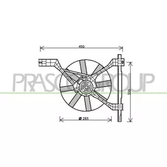 Ventilateur, refroidissement du moteur PRASCO ME304F003
