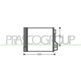 Condenseur, climatisation PRASCO ME305C001