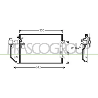 Condenseur, climatisation PRASCO ME320C001