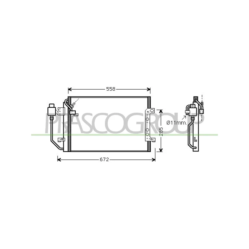 Condenseur, climatisation PRASCO ME320C001