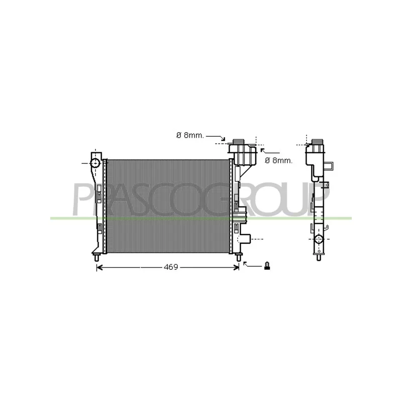 Radiateur, refroidissement du moteur PRASCO ME320R001
