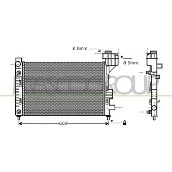 Radiateur, refroidissement du moteur PRASCO ME320R002