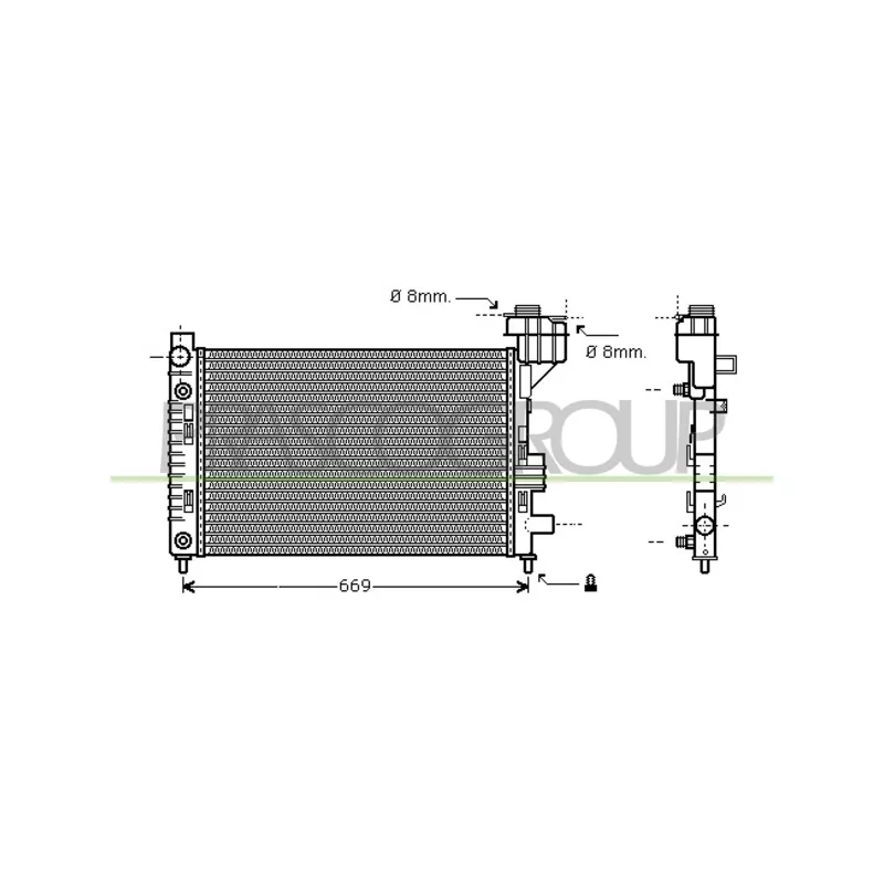 Radiateur, refroidissement du moteur PRASCO ME320R002