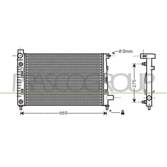 Radiateur, refroidissement du moteur PRASCO ME320R004