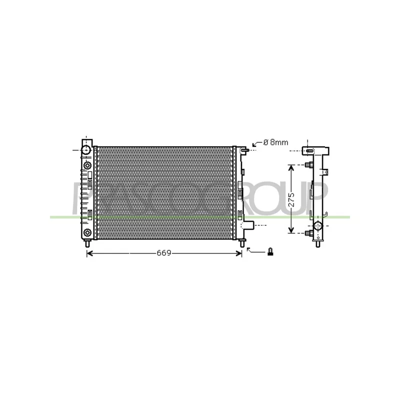 Radiateur, refroidissement du moteur PRASCO ME320R004