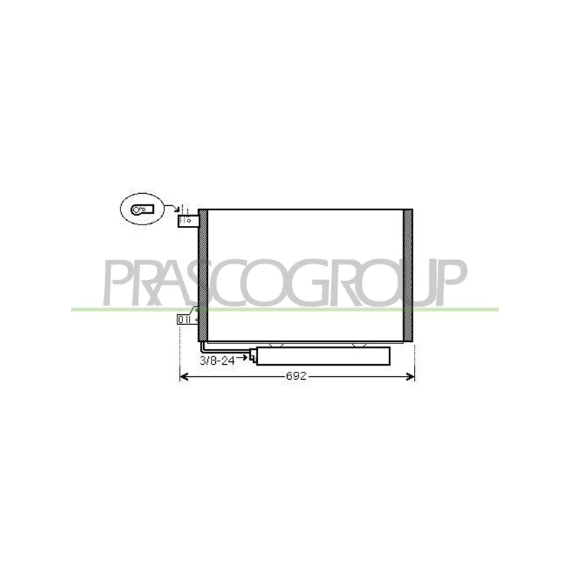 Condenseur, climatisation PRASCO ME324C002