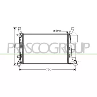 Radiateur, refroidissement du moteur PRASCO ME324R001