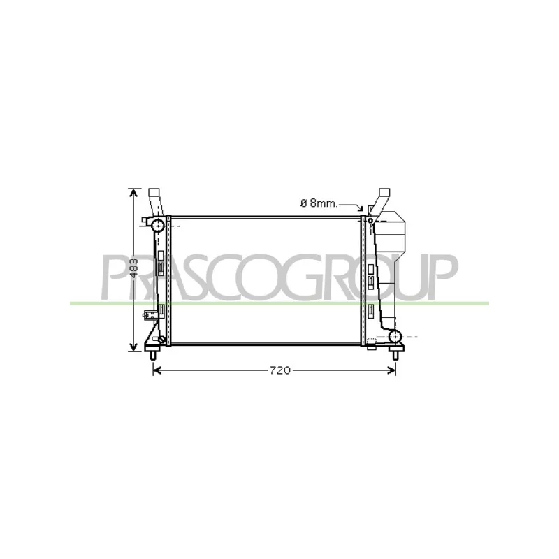 Radiateur, refroidissement du moteur PRASCO ME324R001