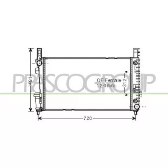 Radiateur, refroidissement du moteur PRASCO ME324R003