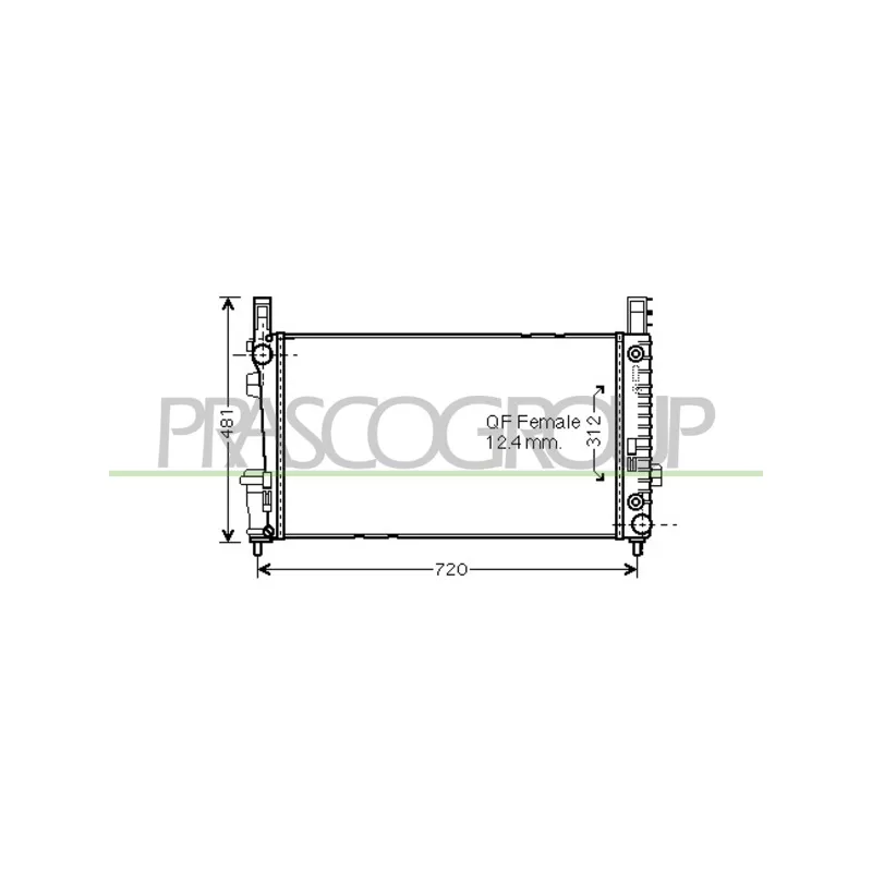 Radiateur, refroidissement du moteur PRASCO ME324R003